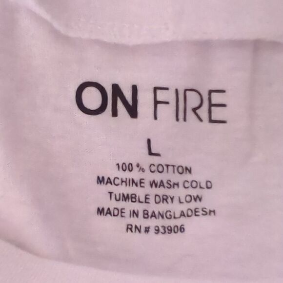 On Fire White Graphic Shirt - Picture 5 of 5